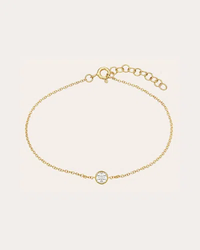 Zoe Lev Women's Large 14k Gold Diamond Bezel Bracelet