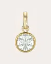 Zoe Lev Women's Large 14k Gold Diamond Bezel Pendant