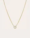 Zoe Lev Small Bezel Diamond Solitaire Necklace