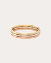 Zoe Lev 14k Gold Multi Tone Trio Band In Multicolor