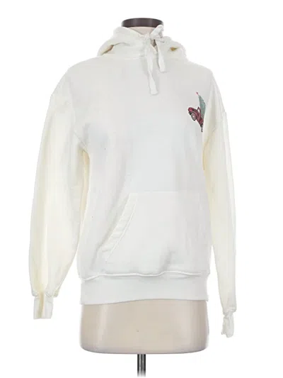 Pre-owned Zoe+liv Pullover Hoodie In White