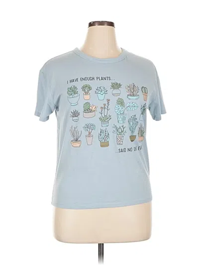 Pre-owned Zoe+liv Short Sleeve T-shirt In Blue