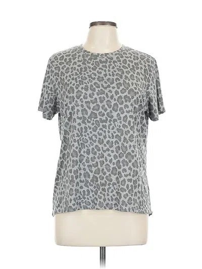 Pre-owned Zoe+liv Short Sleeve T-shirt In Silver