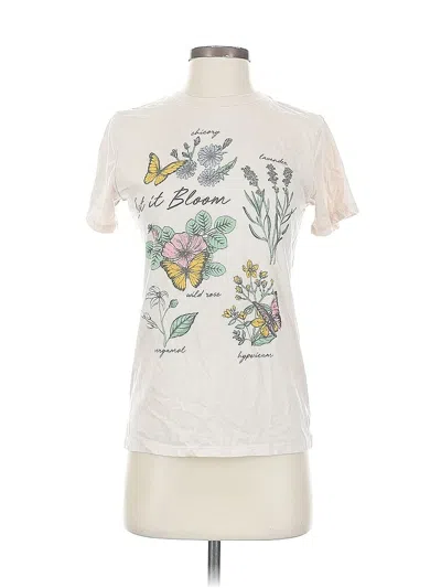 Pre-owned Zoe+liv Short Sleeve T-shirt In White