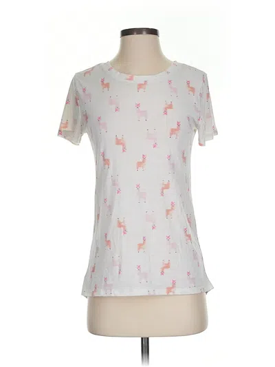 Pre-owned Zoe+liv Short Sleeve T-shirt In White