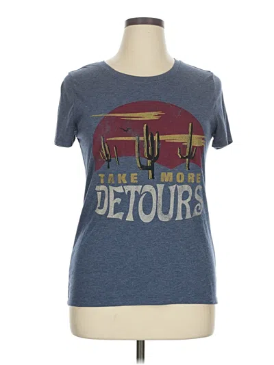 Pre-owned Zoe+liv Short Sleeve T-shirt In Blue