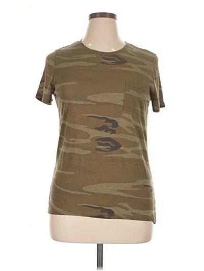Pre-owned Zoe+liv Short Sleeve T-shirt In Brown