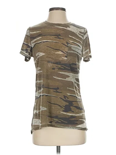 Pre-owned Zoe+liv Short Sleeve T-shirt In Brown