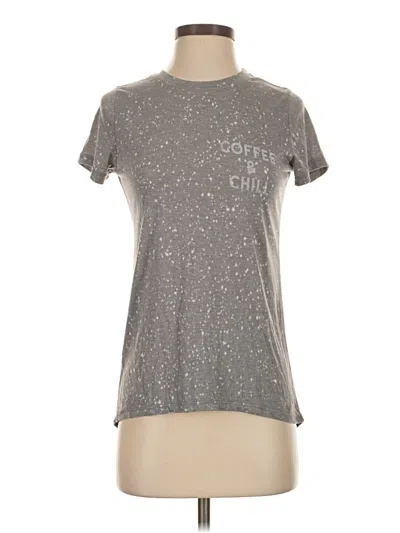 Pre-owned Zoe+liv Short Sleeve T-shirt In Gray