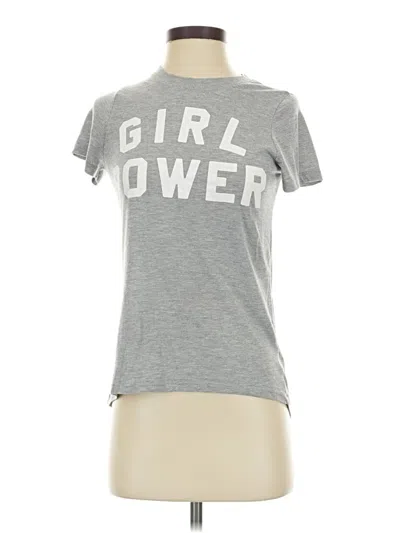 Pre-owned Zoe+liv Short Sleeve T-shirt In Gray