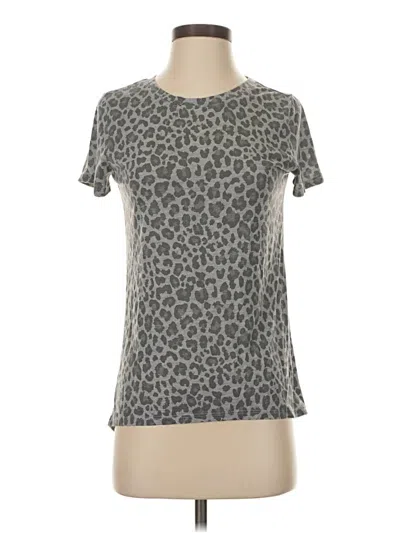 Pre-owned Zoe+liv Short Sleeve T-shirt In Gray