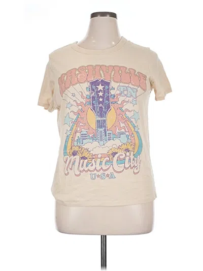Pre-owned Zoe+liv Short Sleeve T-shirt In Ivory
