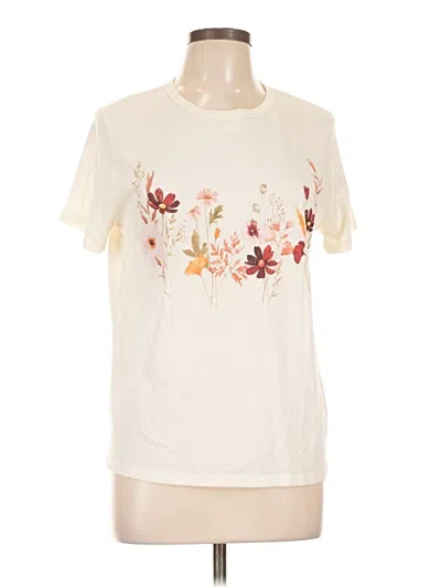 Pre-owned Zoe+liv Short Sleeve T-shirt In Ivory