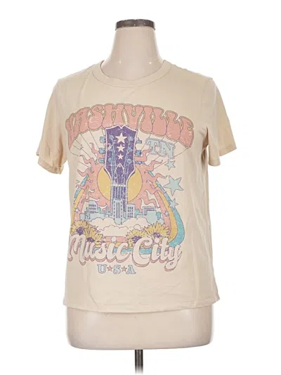 Pre-owned Zoe+liv Short Sleeve T-shirt In Ivory