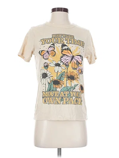 Pre-owned Zoe+liv Short Sleeve T-shirt In Ivory