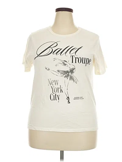 Pre-owned Zoe+liv Short Sleeve T-shirt In Ivory