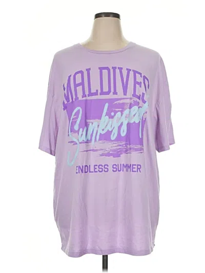 Pre-owned Zoe+liv Short Sleeve T-shirt In Purple