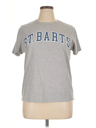 Pre-owned Zoe+liv Short Sleeve T-shirt In Silver