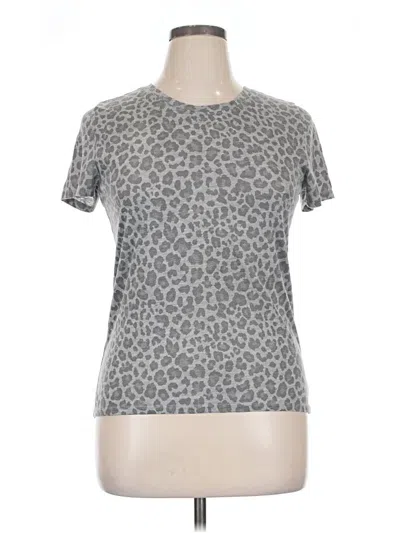 Pre-owned Zoe+liv Short Sleeve T-shirt In Silver