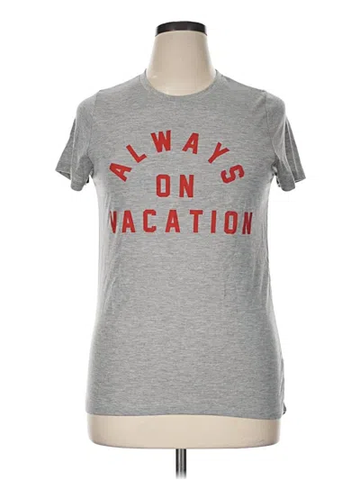 Pre-owned Zoe+liv Short Sleeve T-shirt In Silver