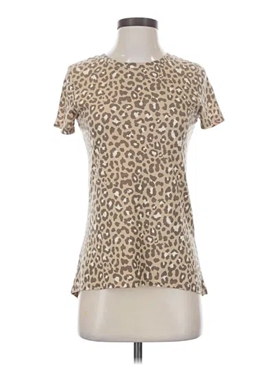 Pre-owned Zoe+liv Short Sleeve T-shirt In Tan