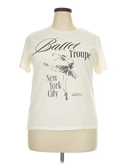 Pre-owned Zoe+liv Short Sleeve T-shirt In White
