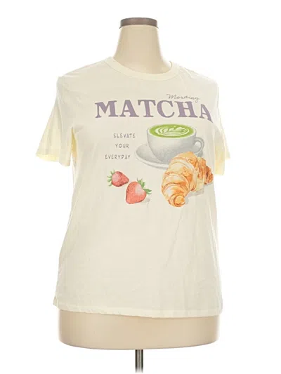 Pre-owned Zoe+liv Short Sleeve T-shirt In White