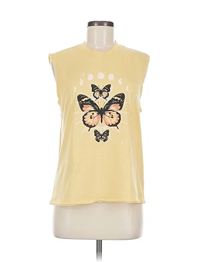 Pre-owned Zoe+liv Sleeveless T-shirt In Yellow