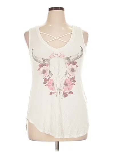 Pre-owned Zoe+liv Sleeveless Top Ivory Halter Neckline Tops