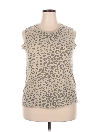 Pre-owned Zoe+liv Sleeveless T-shirt In Brown