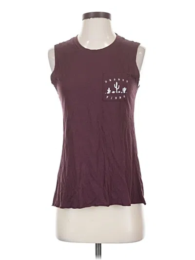 Pre-owned Zoe+liv Sleeveless T-shirt In Burgundy