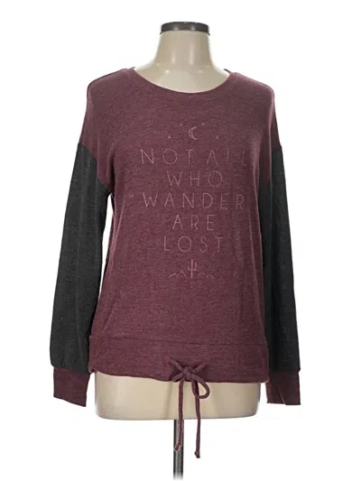 Pre-owned Zoe+liv Sweatshirt In Burgundy