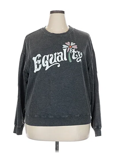 Pre-owned Zoe+liv Sweatshirt In Gray