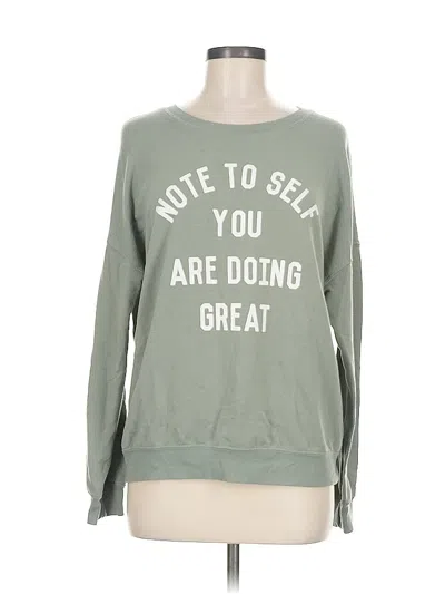 Pre-owned Zoe+liv Sweatshirt In Green