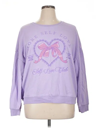 Pre-owned Zoe+liv Sweatshirt In Purple