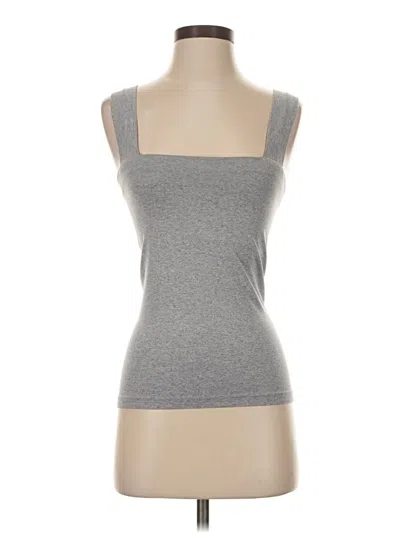 Pre-owned Zoe+liv Tank Top Gray Strapless Neckline Tops