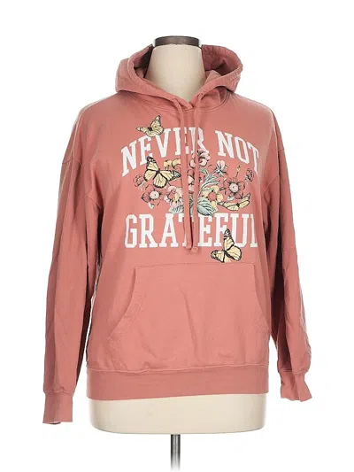 Pre-owned Zoe+liv Zip Up Hoodie In Pink