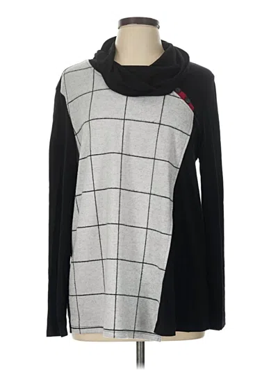 Pre-owned Zoe Long Sleeve Top Black Cowl Neck Tops