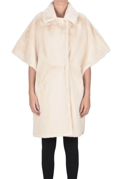 Zoe® Paris Cape Style Eco-fur Coat In White