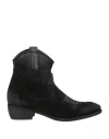 Zoe Woman Ankle Boots Black Size 8 Leather In Black