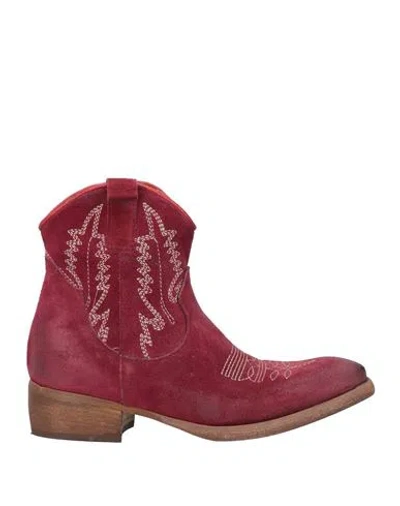 Zoe Woman Ankle Boots Garnet Size 6 Leather