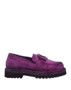 Zoe Woman Loafers Mauve Size 8 Textile Fibers In Purple