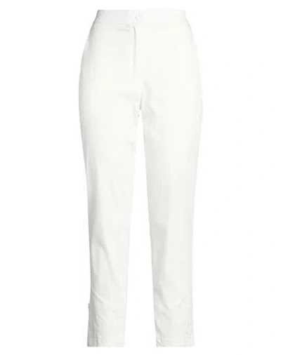 Zoe Z. O.e. Woman Pants White Size M Cotton, Nylon, Elastane