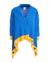 Z.o.e. Zone Of Embroidered Z. O.e. Zone Of Embroidered Woman Cardigan Blue Size L Viscose, Polyamide In Blue