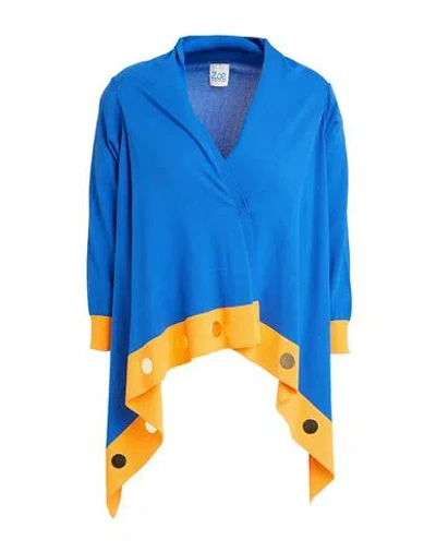 Z.o.e. Zone Of Embroidered Z. O.e. Zone Of Embroidered Woman Cardigan Blue Size L Viscose, Polyamide