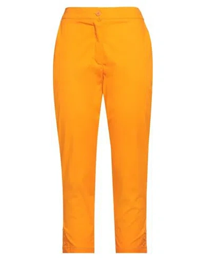 Z.o.e. Zone Of Embroidered Z. O.e. Zone Of Embroidered Woman Pants Orange Size Xl Cotton, Elastane