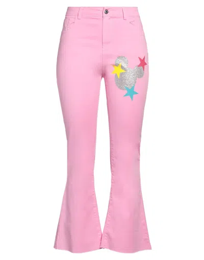 Z.o.e. Zone Of Embroidered Pants In Pink