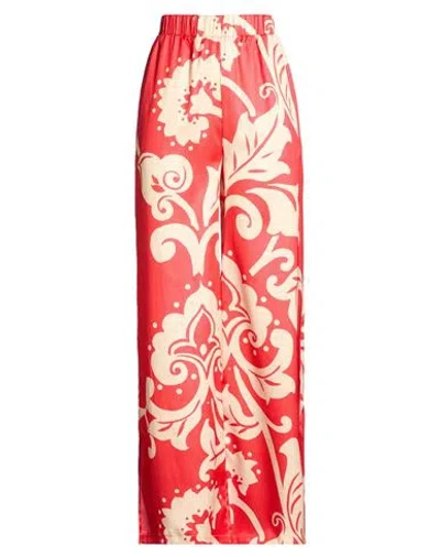 Z.o.e. Zone Of Embroidered Z. O.e. Zone Of Embroidered Woman Pants Tomato Red Size M Polyester