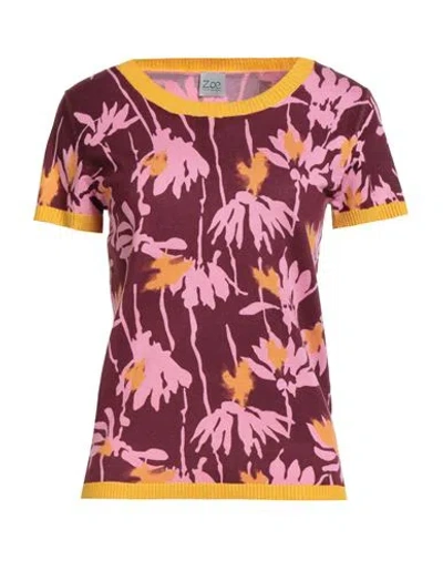 Z.o.e. Zone Of Embroidered Z. O.e. Zone Of Embroidered Woman Sweater Plum Size S Viscose, Polyamide