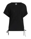 Z.o.e. Zone Of Embroidered Z. O.e. Zone Of Embroidered Woman T-shirt Black Size L Cotton In Black